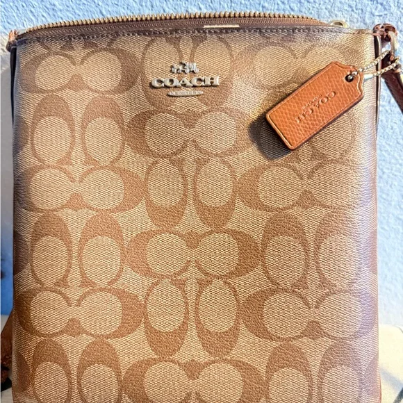 Coach Signature Tan Crossbody Bag - Picture 16 of 16